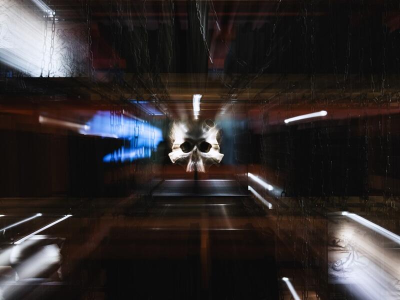The Trepanned Skull is displayed at the HEX!, a museum of Witch Hunt, on October 1, 2020 in Ribe, Denmark. Located in the home of a former witch hunter, the Hex! Museum of Witch Hunt sheds light on how a fear of witches led to persecutions that swept across Denmark and Europe in the 16th and 17th centuries. Jonathan NACKSTRAND / AFP
