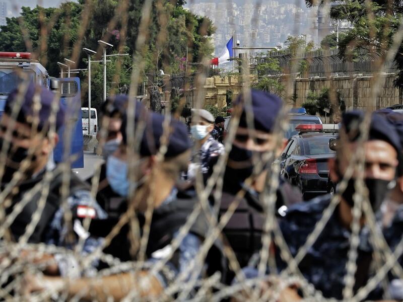 The protest comes amid anger in the Islamic world over French President Emmanuel Macron's defence earlier this month of the right to publish cartoons of the Prophet Mohammed. JOSEPH EID / AFP