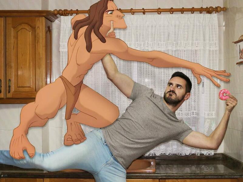 Artist Samuel MB pictures his life with Disney Charachters. (Instagram/ Samuel MB)