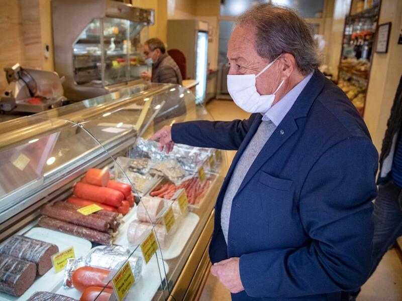 A Moroccan Jewish man chooses cold cuts at a kosher butcher shop 'Amsellem' in the western Moroccan port city of Casablanca, on December 11, 2020 After the United Arab Emirates, Bahrain and Sudan, Morocco is the fourth Arab country since August to commit to establishing diplomatic relations with the Israel. In the 1950s and 60s, Jews from Iraq, Yemen and Morocco migrated to the Jewish state, where key posts were in the hands of Ashkenazi Jews, who hail from Europe. FADEL SENNA / AFP