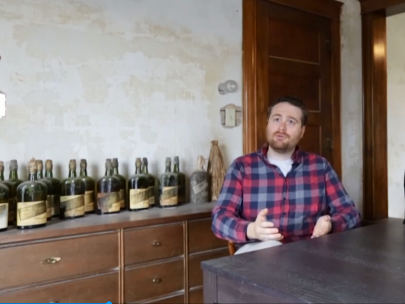 Nick Drummond and Patrick Bakker said they had heard while preparing to purchase their home in Ames that it might have belonged to a bootlegger in the 1920s. (Screenshot/ Video)