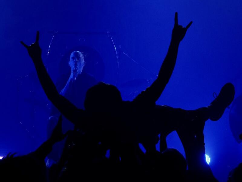 This picture taken on January 2, 2021 shows Joe Henley, a leading vocalist of Taiwanese death metal band 'Dharma' performing during a concert in Taichung. Sam Yeh / AFP