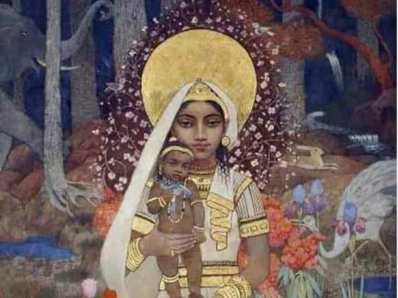 Serene and beautiful, Mary appears ageless (Facebook)