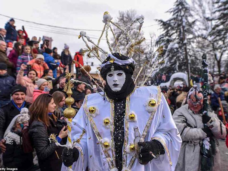 The Vevcani Carnival celebrates the arrival of the New Year according to the old calendar. (AFP)