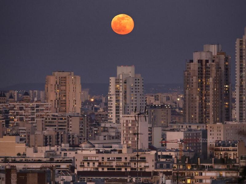 Full Moon in Paris, France