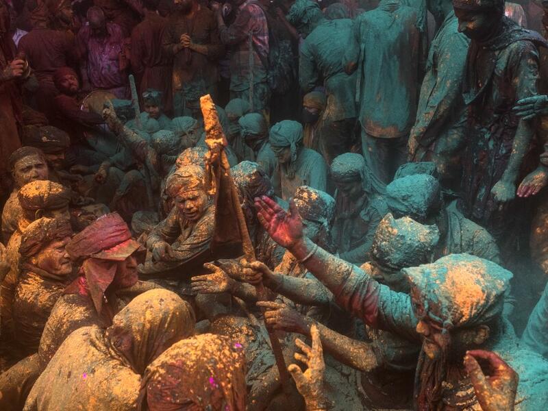 Lathmar Holi festival celebrations