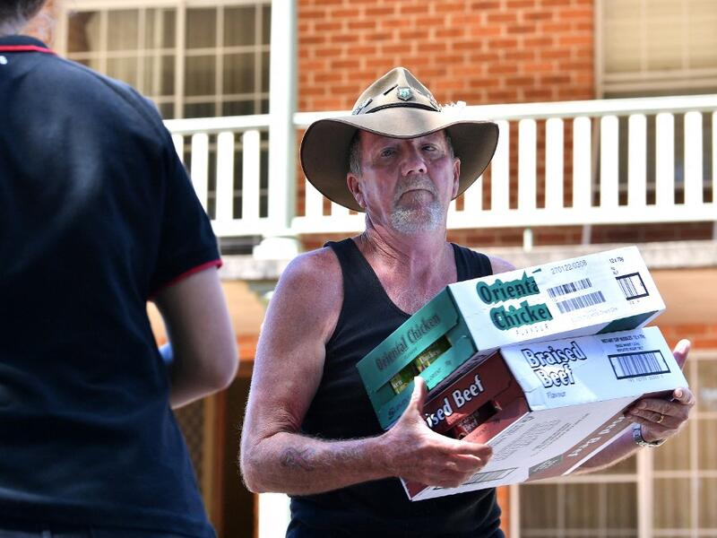 Australian floods in the Windsor suburb of northwestern Sydney