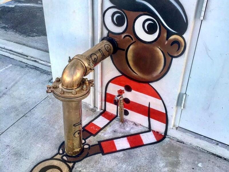 American street artist Tom Bob