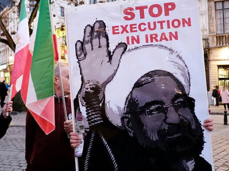 Iranians protest capital punishment in Belgium
