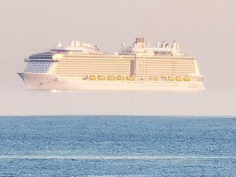boat 'floating in mid-air'