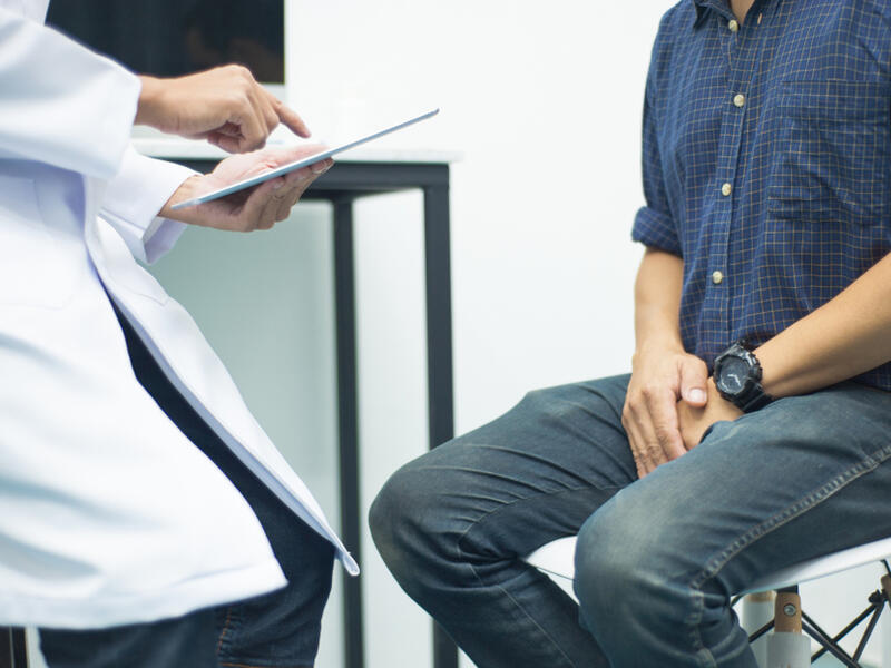 male genital affected with chemicals from everyday life