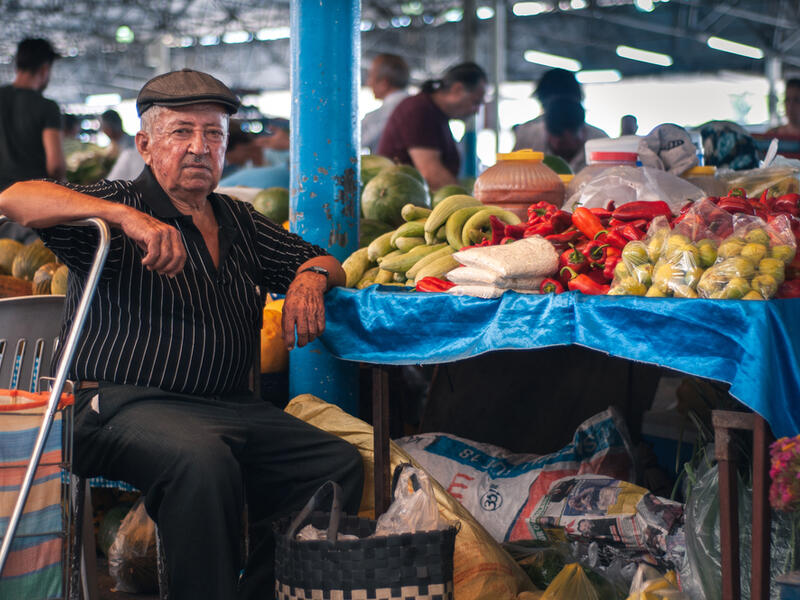 At the market 