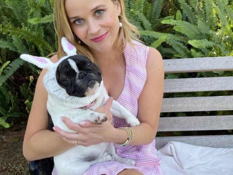 Reese Witherspoon celebrated her dog's first easter 