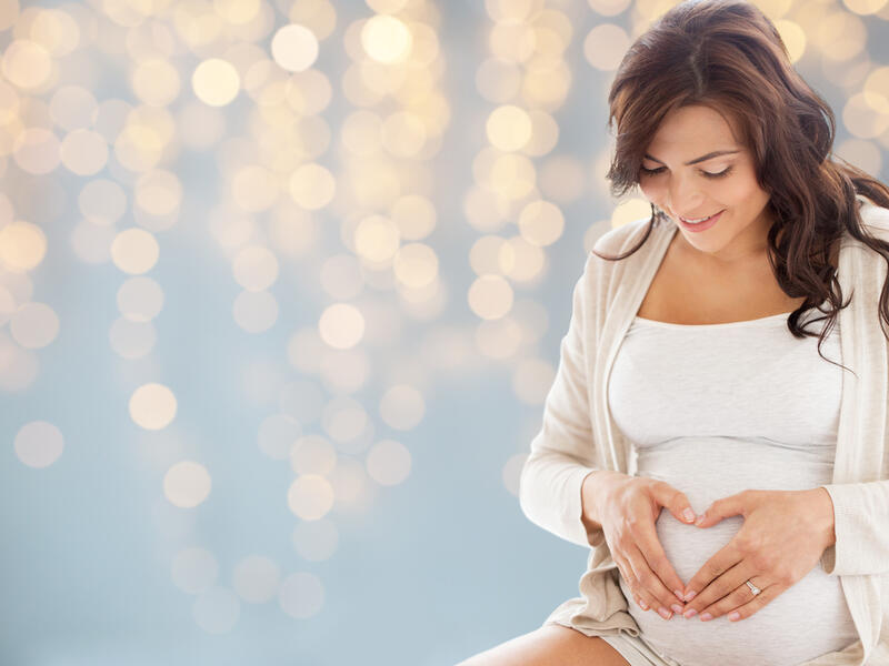 happy pregnant woman