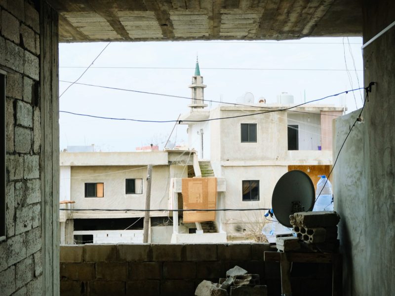 Refugee house in Akkar district, North Lebanon, near the Syrian border