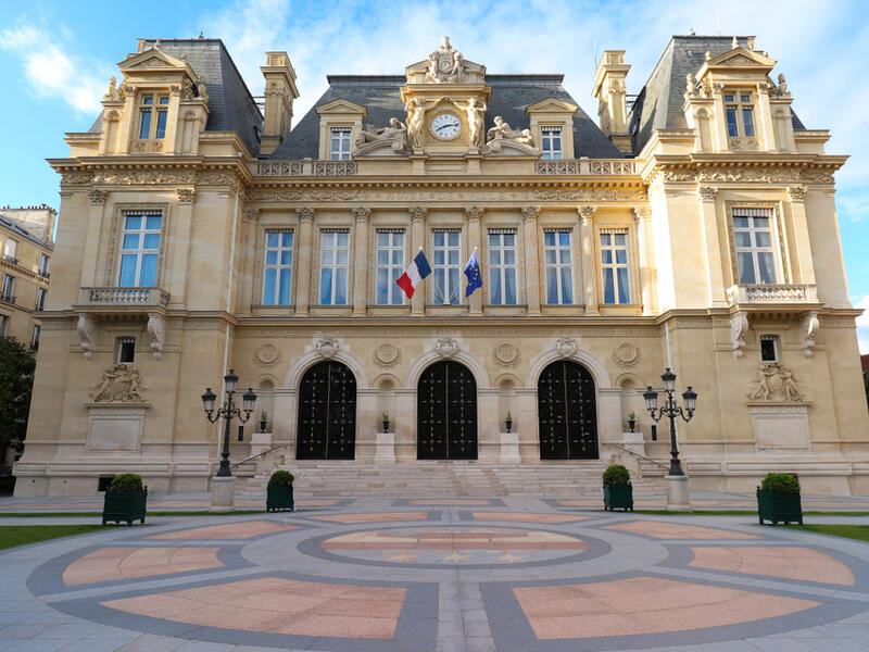 The facade of Neuilly-sur-Seine town hall