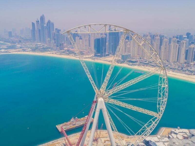 تم انجاز 60% من الإطار الخارجي لـ"عين دبي" خلال عام 2017، ويعادل إجمالي وزن الأقسام الثمانية وزن 16 طائرة ايرباص A380.