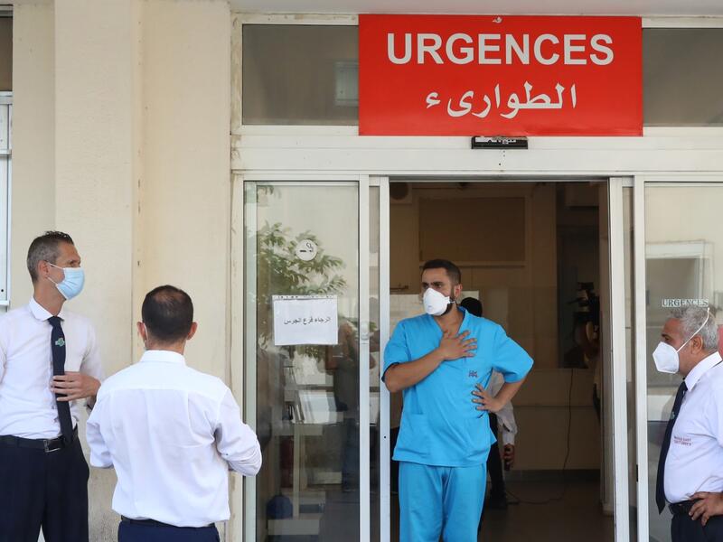 a video shows emaciated patients tied to filthy beds in Lebanese healthcare center