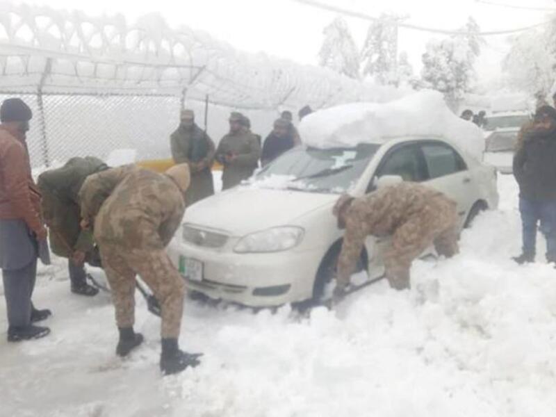 Stuck in the snow 