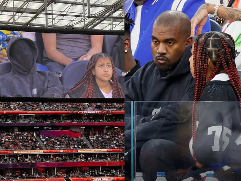 Kanye West gets booed by the crowd at the Super Bowl