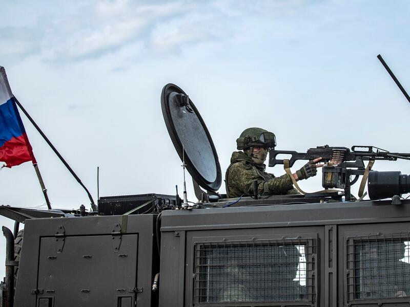 Russian convoy seen in eastern Ukraine