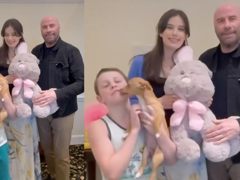 John Travolta and his kids