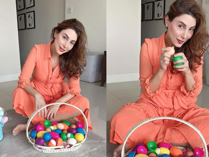 Yara and her plastic egg basket