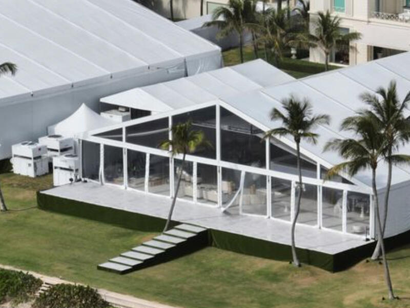 tents for cocktails, food and dancing