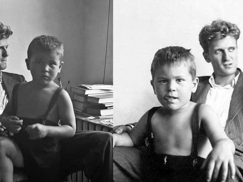 3-Year-Old Robert De Niro With His 24-Year-Old Father Robert De Niro Sr., 1946