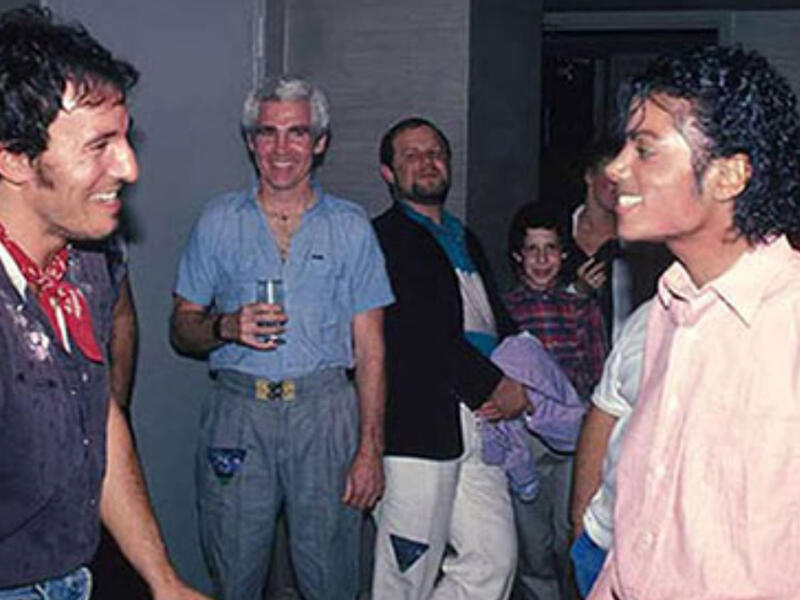 Bruce Springsteen and Michael Jackson hanging out in the 1980s
