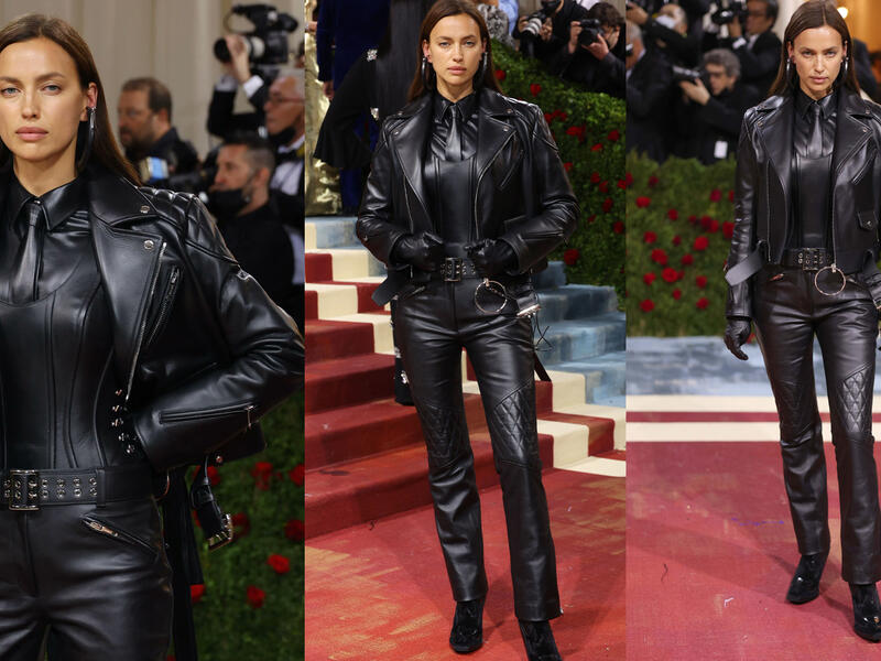 Irina Shayk in Burberry.