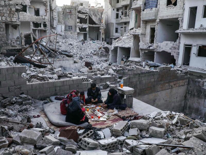 Ariha, southern Idlib destroyed 