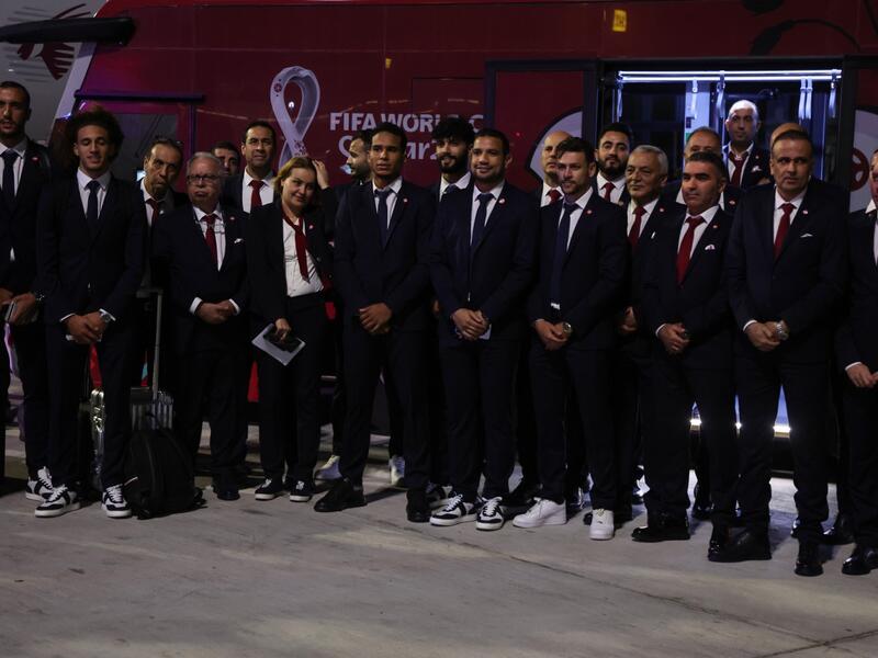 منتخب تونس يصل قطر (المصدر: أ ف ب)