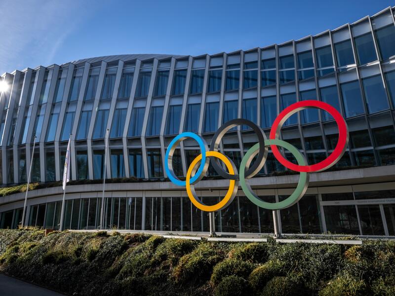 The headquarters of International Olympic Committee (IOC) is seen at the opening day of an IOC executive board meeting, where the issue of Russian athletes will be discussed, in Lausanne, on March 28, 2023. Poland, Ukraine and the Baltic states reiterated on March 27, 2023 their call to maintain the ban on Russian and Belarusian athletes at the Olympics, saying "not a single reason" existed to lift the restrictions. (Photo by Fabrice COFFRINI / AFP)