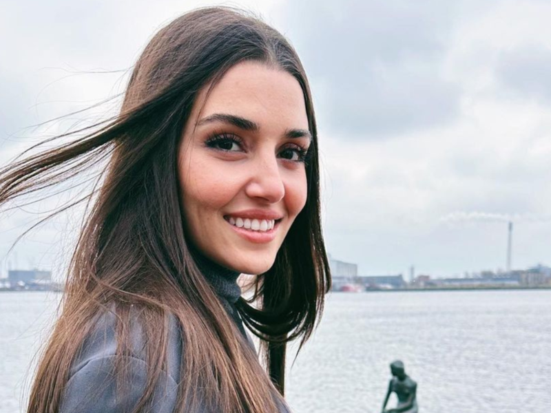 Hande Erçel attends Nishane dinner in Milan