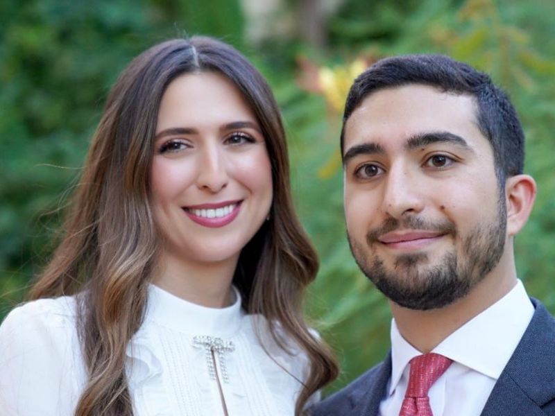 طارق ناصر جودة وخطيبته زين