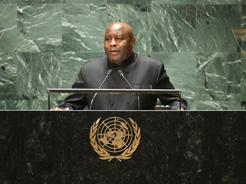 Burundi's President Evariste Ndayishimiye launched a virulent anti-gay tirade on Friday, saying same-sex couples should be publicly stoned. (Timothy A. Clary/ AFP)