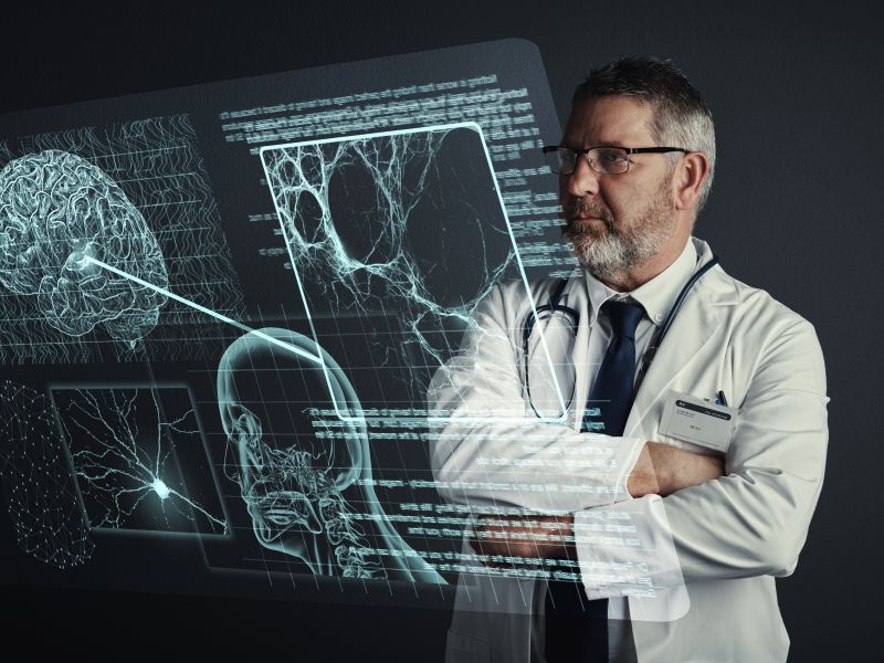 3d holographic scan of human anatomy research