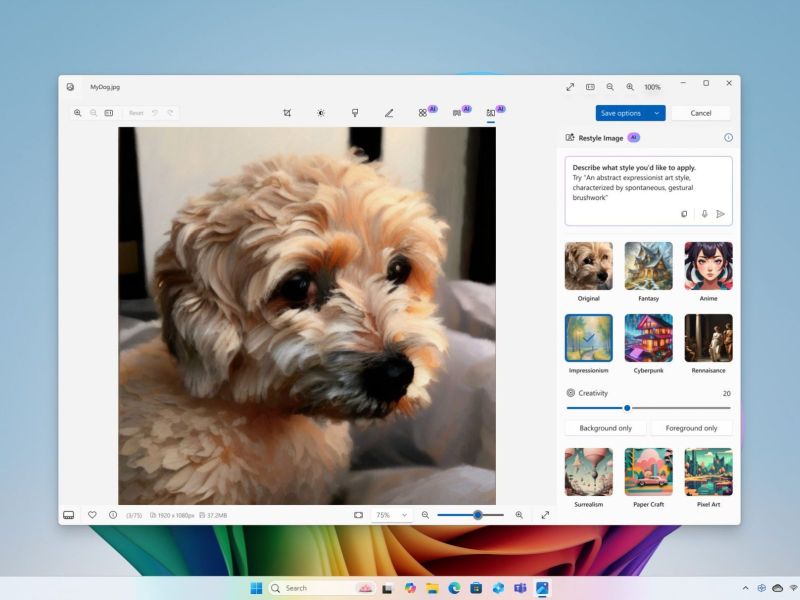 Microsoft's co-creator image assistant (Microsoft)