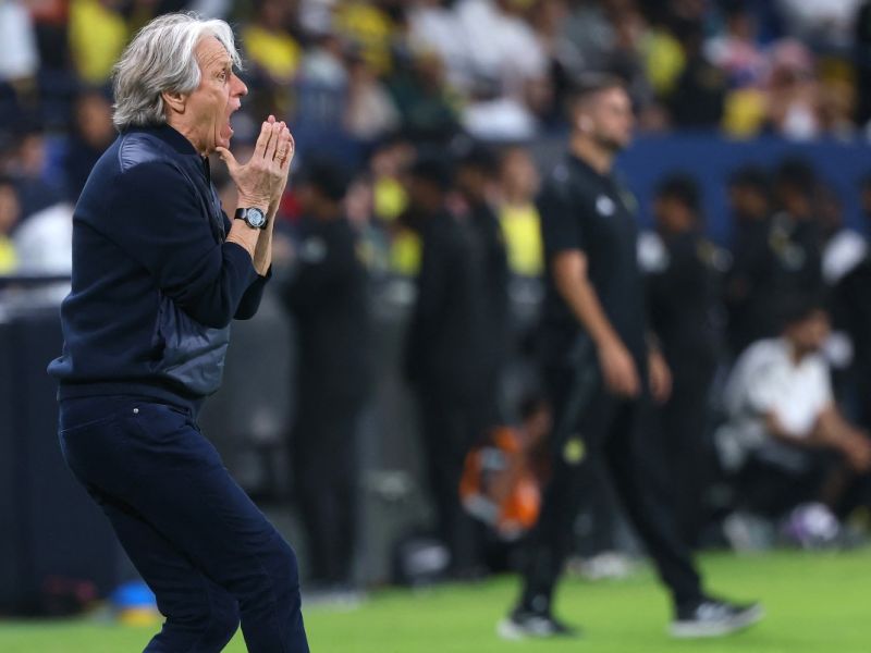 Hilal's Portuguese coach Jorge Jesus reacts during the Saudi Pro League football match between Al-Nassr and Al-Hilal at Al-Awwal Park in Riyadh on November 1, 2024. (Photo by Fayez NURELDINE / AFP)