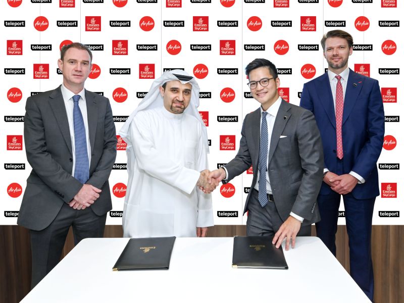 الإمارات للشحن الجوي تبرم اتفاقية شراكة مع "تيليبورت" شريك الشحن الحصري لمجموعة شركات طيران "إير آسيا"