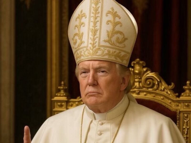Trump's pope photo raises eyebrows during sacred process