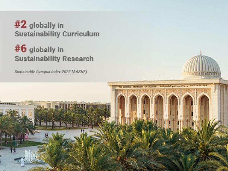الجامعة الأميركية في الشارقة بين أفضل 10 جامعات عالميًا في المناهج والبحث العلمي المتعلق بالاستدامة
