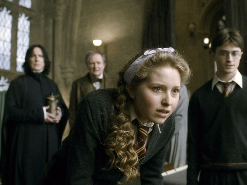 Alan Rickman, Jim Broadbent, Jessie Cave and Daniel Radcliffe