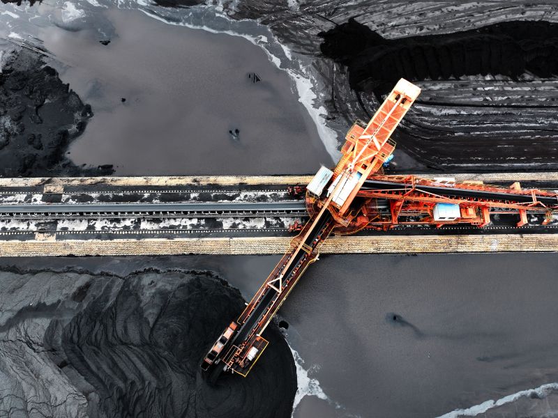 Coal used in power plants is seen piled at the coal storage facility at the port in Lianyungang, in China’s eastern Jiangsu province on September 22, 2025. (Photo by AFP) / CHINA OUT "Smart attrition strategy": A US Blueprint to win a war against China