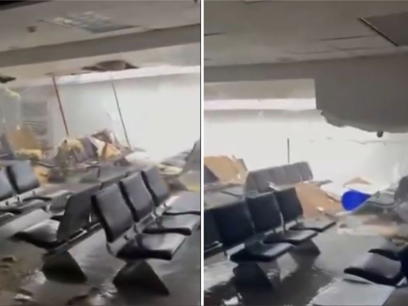 Sangster International Airport amid Jamacia's hurricane Melissa. (X) Sangster International Airport's hurricane Melissa