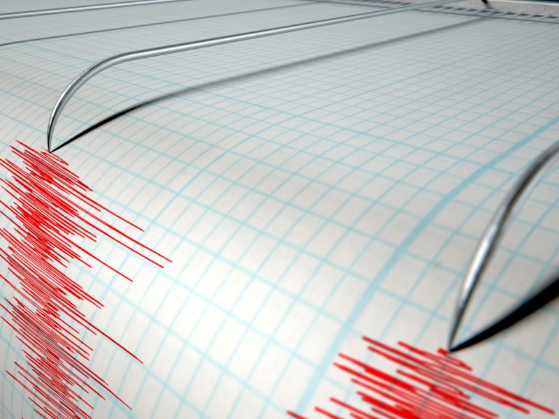 Illustrative image showing seismic activity measurement lines, symbolizing earthquake magnitude — sourced from Shutterstock