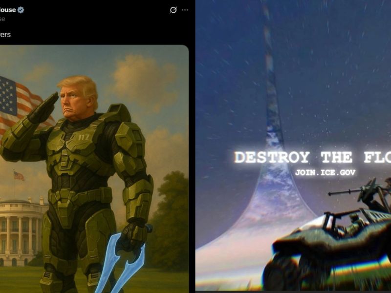 The White House and Homeland Security (DHS) on X/ Twitter Halo
