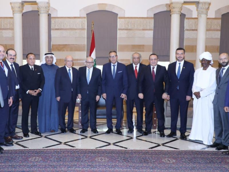 Sheikh Mohammed Jarrah Al-Sabah joins meeting with Lebanese Prime Minister Nawaf Salam