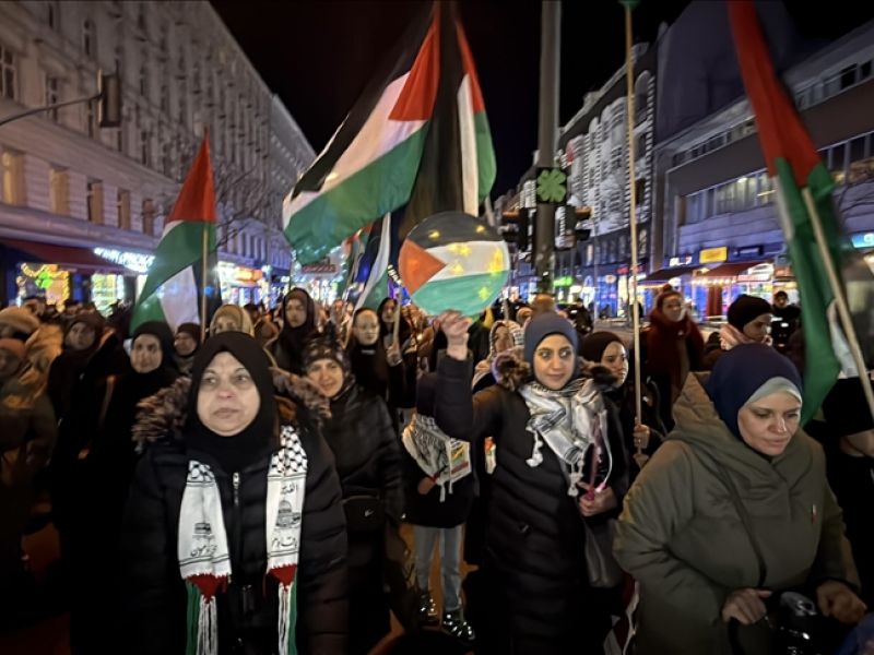 مسيرة بالفوانيس في برلين دعمًا لأطفال فلسطين (المصدر: وكالة الأناضول)